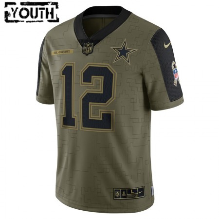 Maillot Enfant Dallas Cowboys Roger Staubach 12 Nike 2021 Salute to Service